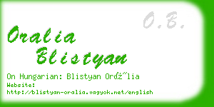 oralia blistyan business card